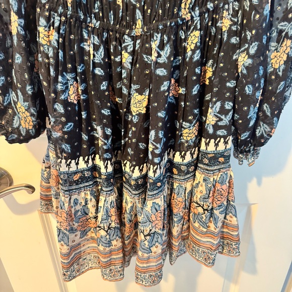 Ulla Johnson Dani black floral chiffon mini dress | 4 - Picture 10 of 12